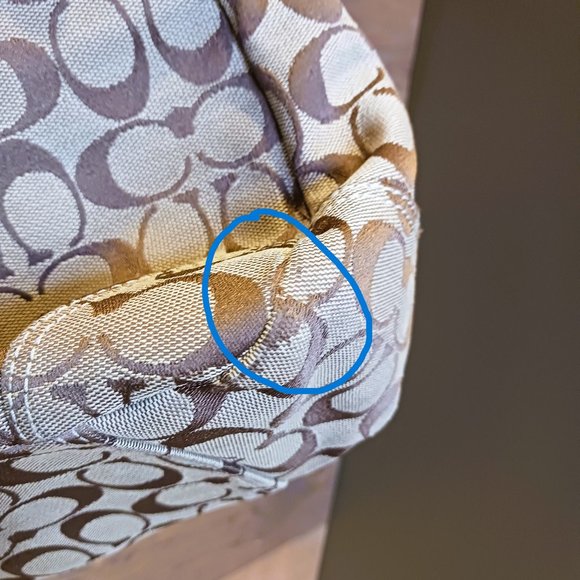 Charming Rustic Camel VINTAGE COACH BLEEKER Shoulder Patent Sig C jacquard - Picture 11 of 16